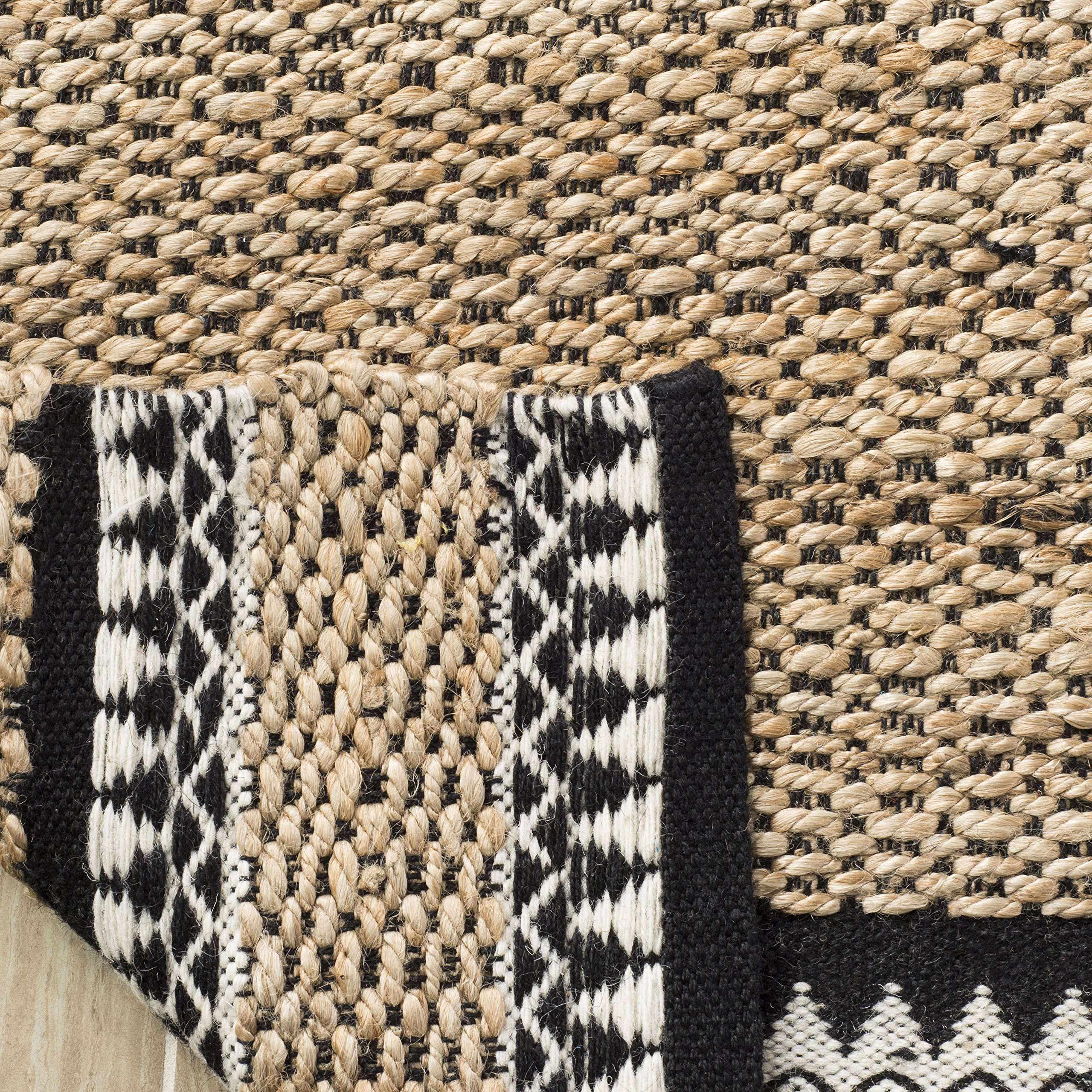 Safavieh Natural Fiber Collection Runner Rug - 2'3" x 6', Natural & Black, Handmade Farmhouse Boho Coastal Rustic Jute, Ideal for High Traffic Areas in Living Room, Bedroom (NF874B) 5