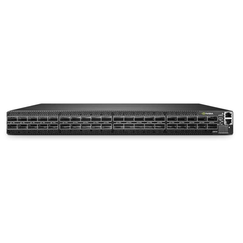 MQM8700-HS2F, NVIDIA® 40-Ports HDR 200G InfiniBand Data Center Switch, 40 QSFP56 Ports, Managed, x86 Dual Core, NVIDIA Quantum™ Chip, P2C Airflow, with 1-year Service Bundle