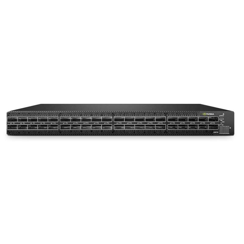 MQM8790-HS2F, NVIDIA® 40-Ports HDR 200G InfiniBand Data Center Switch, 40 QSFP56 Ports, Unmanaged, x86 Dual Core, NVIDIA Quantum™ Chip, P2C Airflow, with 1-year Service Bundle