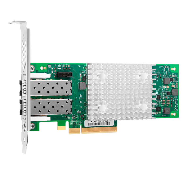 Marvell®QLogic® QLE2692-SR-CK Fibre Channel Host Bus Adapter, 16GbE Dual-Port SFP+, PCIe 3.0 x 8, Low Profile