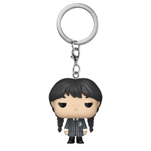 Funko Pop! Keychain: Wednesday Addams - Wednesday Addams - Collectable Vinyl Mini Figure - Novelty Keyring - Christmas Gift - Gift Idea - Official Products - TV Fans