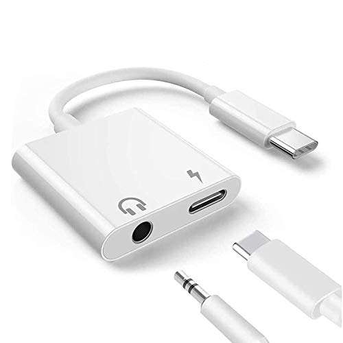 USB Type C to 3.5mm Headphone Audio and Charger Adapter, Support PD & QC Fast Charging, Compatible with Google Pixel 4 4XL 3 3XL 2 2XL, Samsung Galaxy S20/S21 Ultra/Note 20/10 Plus and More