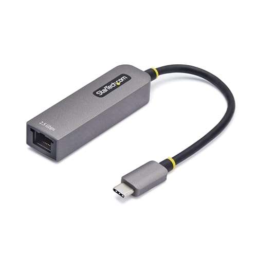 StarTech.com 2.5GbE USB-C to Ethernet Adapter, 100W PD Pass-Through, NBASE-T NIC, USB 3.0 Type-C 2.5G Multi Speed Network