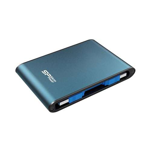 Silicon Power 1TB Rugged Portable External Hard Drive Armor A80, Waterproof USB 3.0 for PC, Mac, Xbox and PS4, Blue