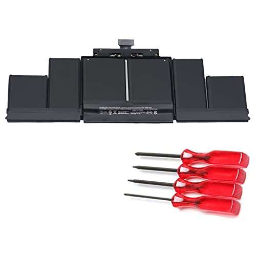 A1398 A1494 Laptop Battery for MacBook Pro 15-inch Retina (Late 2013 and mid 2014 Early 2015 Version) 11.26V 95WH Compatible with Retina ME293 ME294 MGXA2 MGXC2 MJLQ2