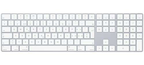 Apple Magic Keyboard with Numeric Keypad: Wireless, Bluetooth, Rechargeable. Works with Mac, iPad, or iPhone; Spanish - White