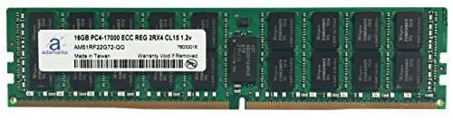 Adamanta 16GB (1x16GB) Server Memory Upgrade Compatible for HP Proliant XL450 G9 DDR4 2133MHz PC4-17000 ECC Registered Chip 2Rx4 CL15 1.2v DRAM RAM