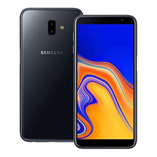 SAMSUNG Galaxy J6+ Plus (64GB, 4GB RAM) 6.0" Infinity Display, Dual Camera, Global 4G LTE Dual SIM GSM Factory Unlocked J610G/DS (International Model w/ 64GB MicroSD Bundle) (Absolute Black)