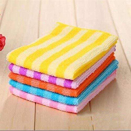 GlobalNiche® 5pcsKitchen towels Efficient Anti-grease Color Dish Cloth Fiber Washing Microfiber cloth Cleaning Wiping Rags Kitchen towels (72231)