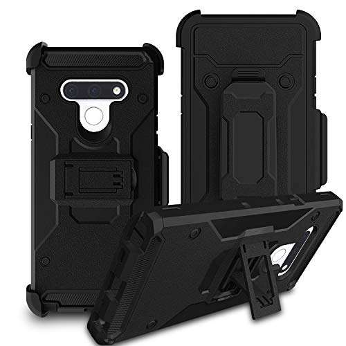 Chuangxinfull Stylo 6 Holster case, Belt Clip (Rubberized Grip) Slim Fit Protective Cover with Kickstand, Combo Shell Holder for Stylo 6 2020