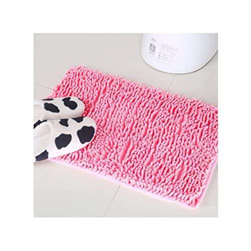 WorldCare® Pink1Pcs chenille Bath mats Non-slip Bath Mats chenille floor mats mattresses bedroom kitchen bathroom door anti - skid pad 5ZCF136