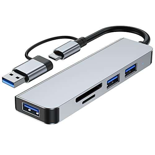 USB Hub OTG USB Type C Dual Connector Hub Adapter 5Gbps USB 3.0 Support SD/TF Memory Card USB 2.0 Support OTG Technology