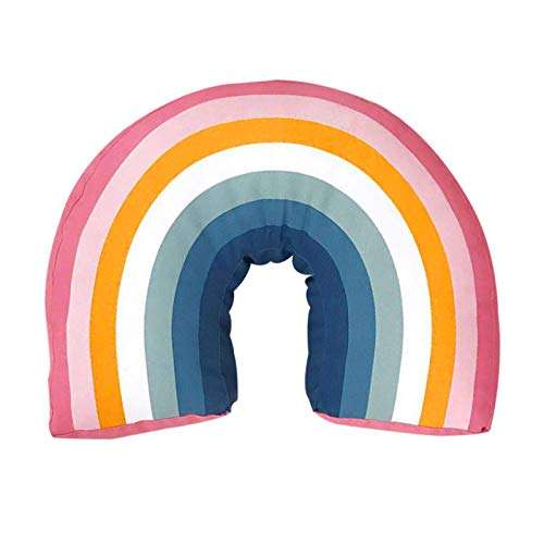 BAYUE Rainbow Shaped Pillow - Rainbow Shaped Pillow Toy, Rainbow Clouds Hold Pillows, Nap Pillows, Bed Sleep Dolls, Plush Toys Soft Pillow