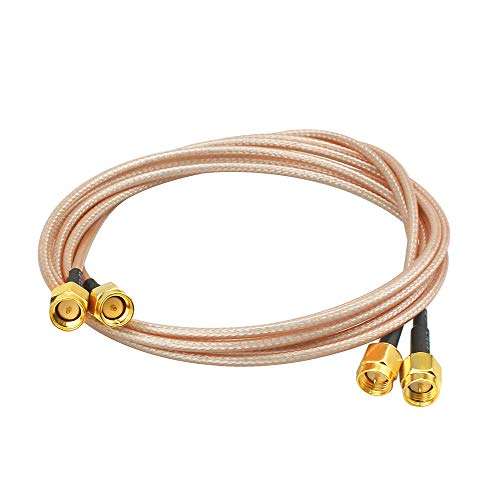 WayinTop 2pcs RG316 Wire Jumper SMA Male to SMA Male Extension RF Coaxial Coax Cable Adapter Jumper for Radios External SDR Devices FCC (100cm)