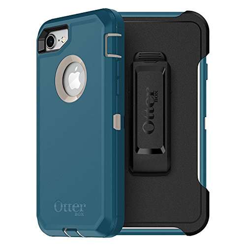 OtterBox Defender Series Series Case for iPhone SE (2nd gen - 2020) and iPhone 8/7 (NOT Plus) - Retail Packaging - Stormy Peaks (Agave Green/Maritime Blue)