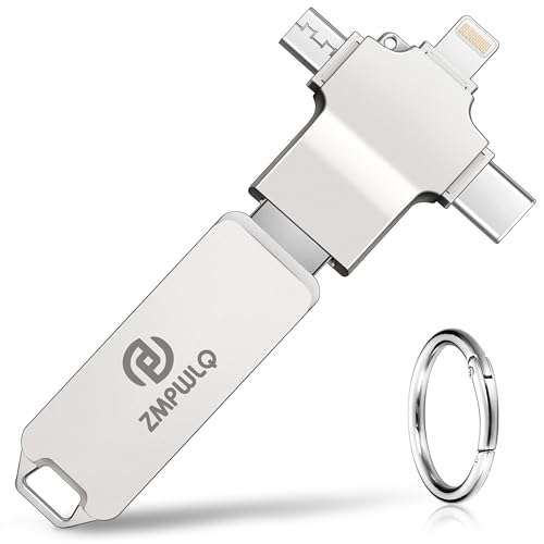 Photo Stick 128GB-Auto-Secure-Backup-USB-Flash-Drive-Saver-Memory-Stick-Photo-Finder for Phone/iPhone/iPad/Android/PC-4-in-1-Thumb-Drive-External-Storage for All Devices,Backup Photos,Videos,Contacts