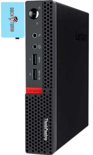 Lenovo ThinkCentre M625q Mini Desktop Computer (AMD E2-9000e 2-Core, 8GB RAM, 256GB PCIe SSD, Keyboard & Mouse, Integrated Graphics, 3 USB, 2 Display Port, Win 11 Pro) w/DKZ Hub USB Port Expander