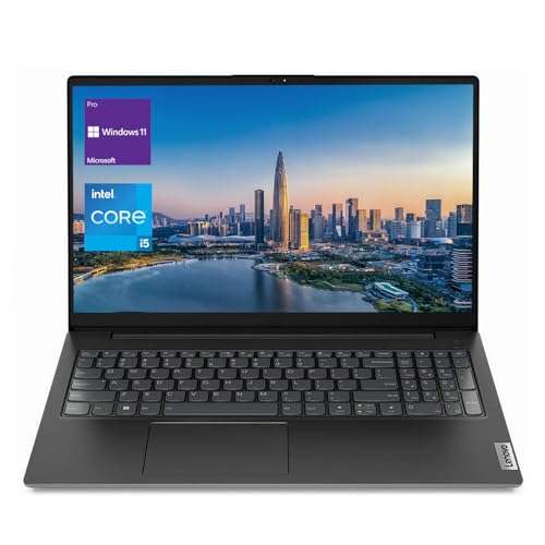 Lenovo V-Series V15 Business Traditional Laptop, 15.6" FHD Display, Intel Core i5-1235U, 16GB RAM, 1TB SSD, Webcam, Numeric Keypad, HDMI, RJ45, Wi-Fi, Windows 11 Pro, Black