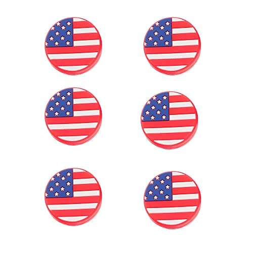 PartyKindom 6PCS American Flag Tennis Dampener, Silicone Vibration Dampener for Tennis Racket String, Home Decor 4th of July