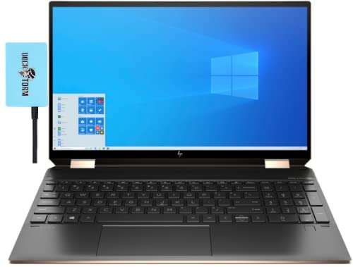 HP Spectre x360 Home & Business 2-in-1 Laptop (Intel i7-1165G7 4-Core, 16GB RAM, 1TB PCIe SSD, Intel Iris Xe, 15.6" Touch 4K Ultra HD (3840x2160), Active Pen, Fingerprint, Win 11 Home) with Hub