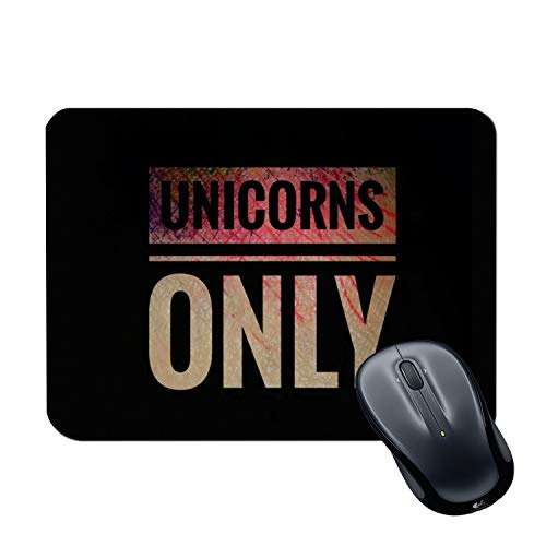 Plan To Gift Gaming Mouse Pad Unicorns Only Landscape Printed Multicolour Size 7x8.8 inches