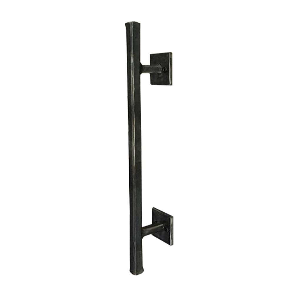 RTY-BY Barn Door Handle, Sliding Door Handles Pull Push Button Set - Door Knob Hardware for Barn Doors, Closet Doors, Garden Sheds, Interior Exterior, Black (Size : 32cm)