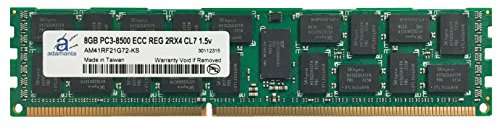 Adamanta 8GB (1x8GB) Server Memory Upgrade for HP Proliant SL2x170z G6 DDR3 1066MHz PC3-8500 ECC Registered 2Rx4 CL7 1.5v 36 IC