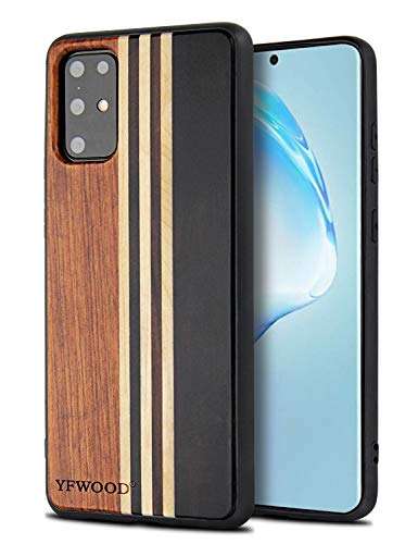 YFWOOD Samsung Galaxy S20 Plus Wood Case, Unique Wooden Phone Case for Samsung Galaxy S20 Plus 5G, Shockproof Drop Proof Bumper Protection Cover for Galaxy S20 Plus