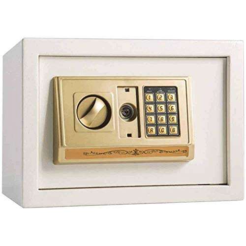 YIBOKANG Digital Keypad Safe Box,Security Safes Cabinet Steel Strongbox for Home Office Cash Money Passports,2 Manual Override Keys,Gold for Home/Office (Color : B)