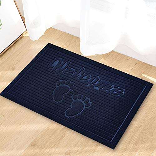 Water Absorbent Mat Non-Slip Pad, Easy to Clean Bathroom Mat, Soft and Elastic for Bathroom Kitchen(Blue)