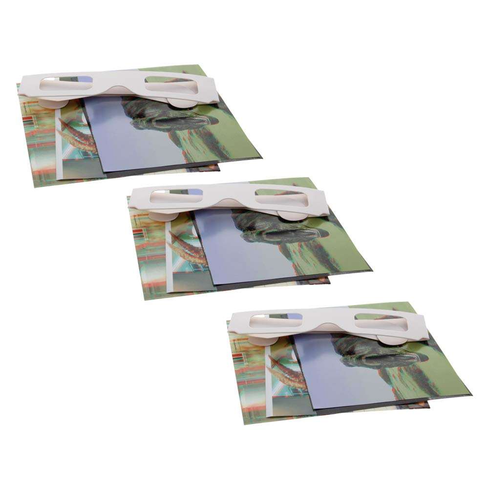 Othmro 3Pcs Durable 3D Style Glasses 3D Viewing Glasses 3D Movie Game Glasses Red-Blue 3D Glasses Carboard Frame White Resin Lens for 3D TV Cinema Films DVD Viewing Home Movies