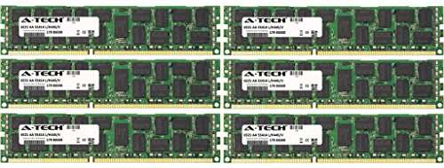 48GB KIT (6 x 8GB) for SuperMicro SuperServer 6000 Series 6016T-MR. DIMM DDR3 ECC Registered PC3-12800 1600MHz Dual Rank RAM Memory. Genuine A-Tech Brand.