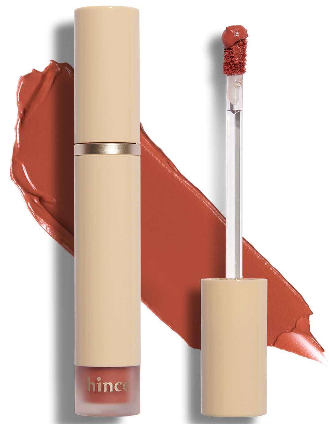 HINCE Slim-Fit Liquid Velvet Lip Tint - Vegan, Vibrant & Moisturizing, Neutral Blooming Color - Airy Light Petal Touch, Fresh & Weightless Comfort, Transfer-Proof, No Dryness or Thickness (DELIGHTED)