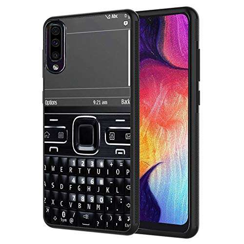 Galaxy A21 Case,Mobile Background Anti-Scratch Shockproof Black Silicone Rubber TPU Protective Case Cover for Samsung Galaxy A21