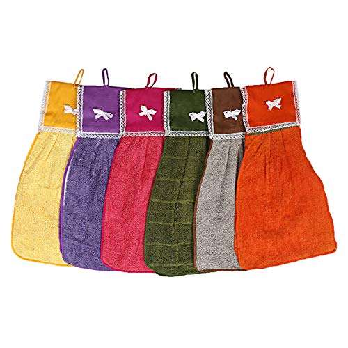 Heart Home Cotton 6 Pieces Washbasin Napkin Towel Set (Multi)- Cthh0360