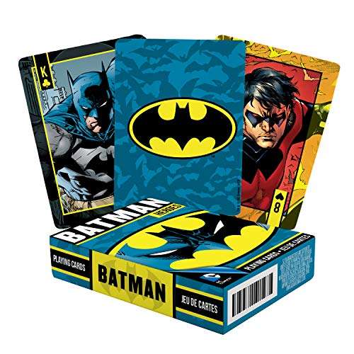 AQUARIUS DC Comics Batman Playing Cards - Batman Themed Deck of Cards for Your Favorite Card Games - Officially Licensed DC Comics Batman Merchandise & Collectibles - Poker Size