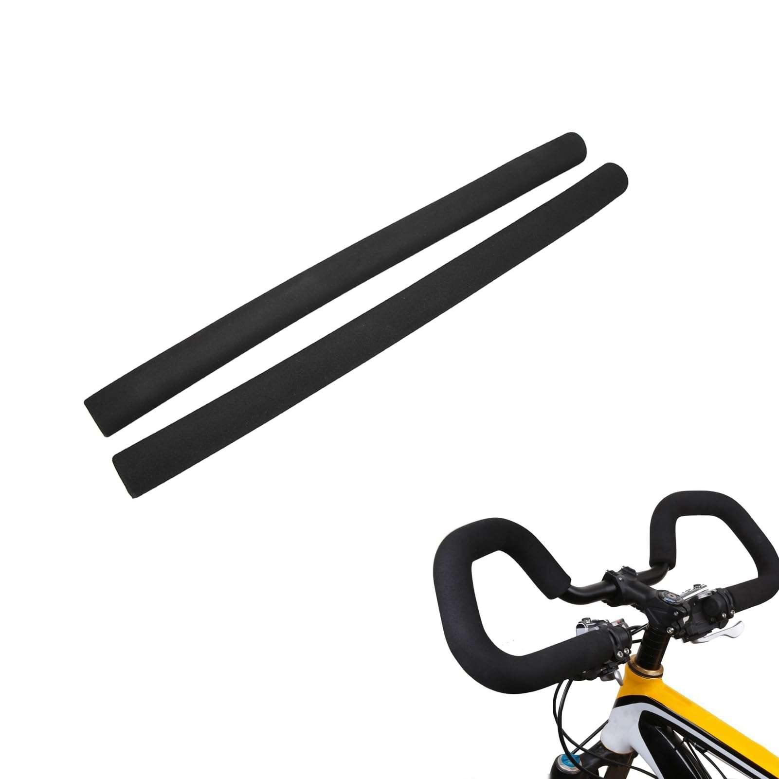 Bicycle Handlebar Grip Cover, Racing Bike Sponge Foam Rubber Tube, Bike Handle Grips Foam, Flexible Cuttable Handlebar Cover Foam Grips for Racing Bike, Inner Diameter 0.9inch, Outer Diameter 1.2inch