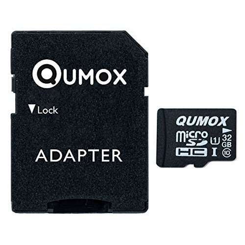 QUMOX 32GB microsd Memory Card, Class 10, UHS-I, 32 GB Memory Card, high Speed Write Speed, 15 MB/s Read Speed up to 70 MB/s