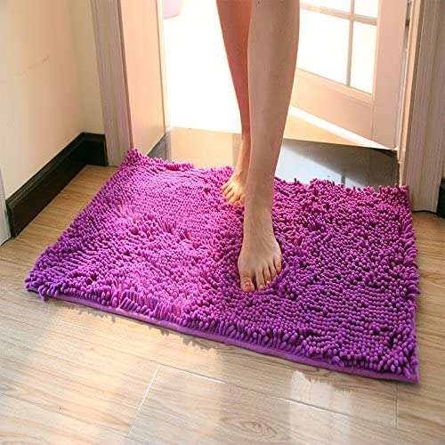 WorldCare® Gray : 40 * 60Cm Bath Floor Mats Mats Absorbent Non-Slip Kitchen Bathroom Bedroom Door Mat