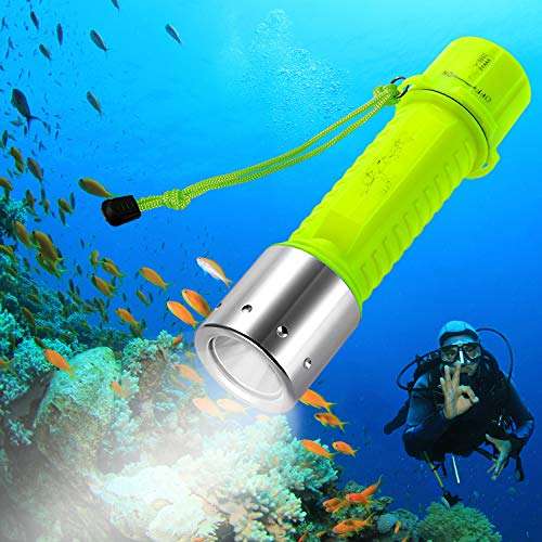 BlueFire Professional 1100 Lumen Diving Flashlight Bright Submarine Light Scuba Safety Lights Waterproof Underwater Torch for Outdoor Under Water Sports
