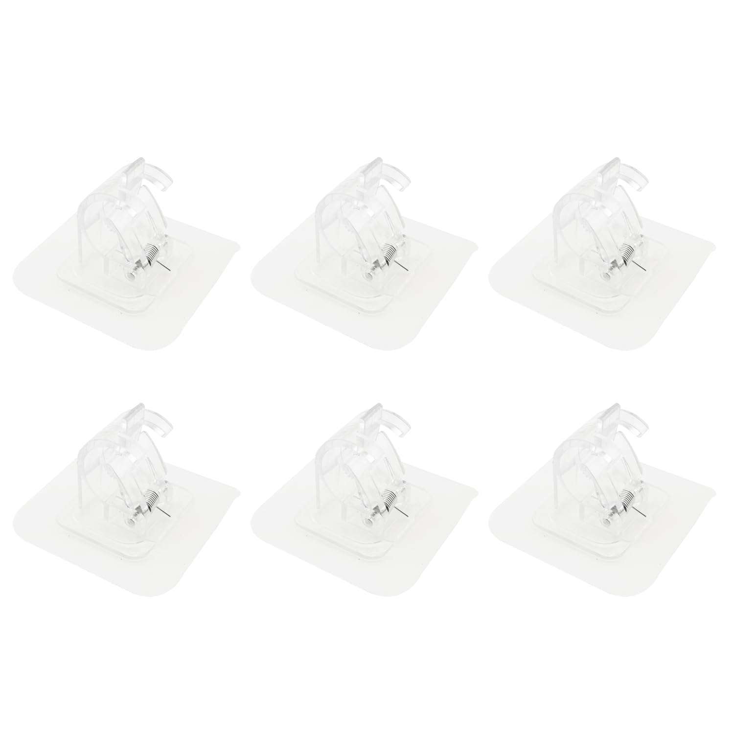 Pro Bamboo Kitchen 6PCS No Damage Adhesive Wall Hooks No Hole Punching Transparent Traceless Hooks Patch Claw Hooks Powerful Sticky Hooks Coat Hat Hooks for Bathroom Towel Racks Hanging Door Hooks