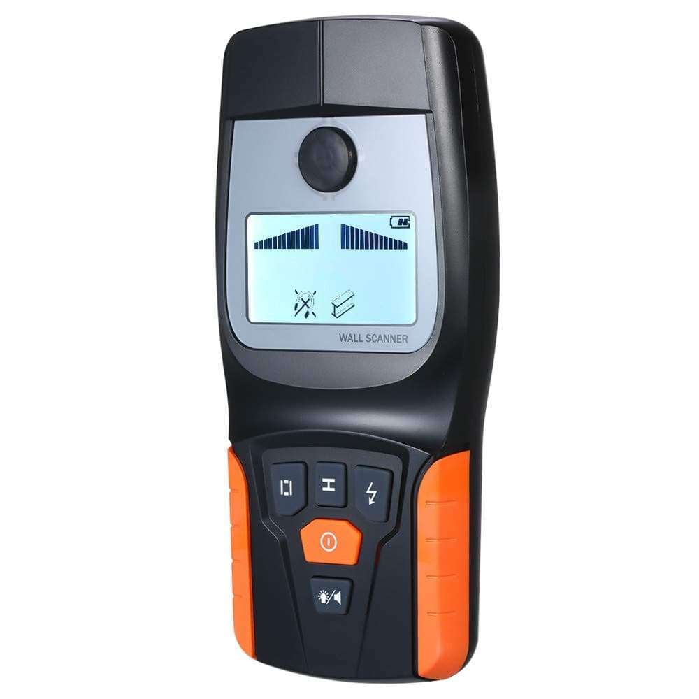 U5GAAALPPQ9 Stud Finder Sensor Wall Scanner 4 in 1 Multifunctional Electronic Wall Center Sensor Detector with Sound Warning for Wood Live AC Wires Metal Studs Detection