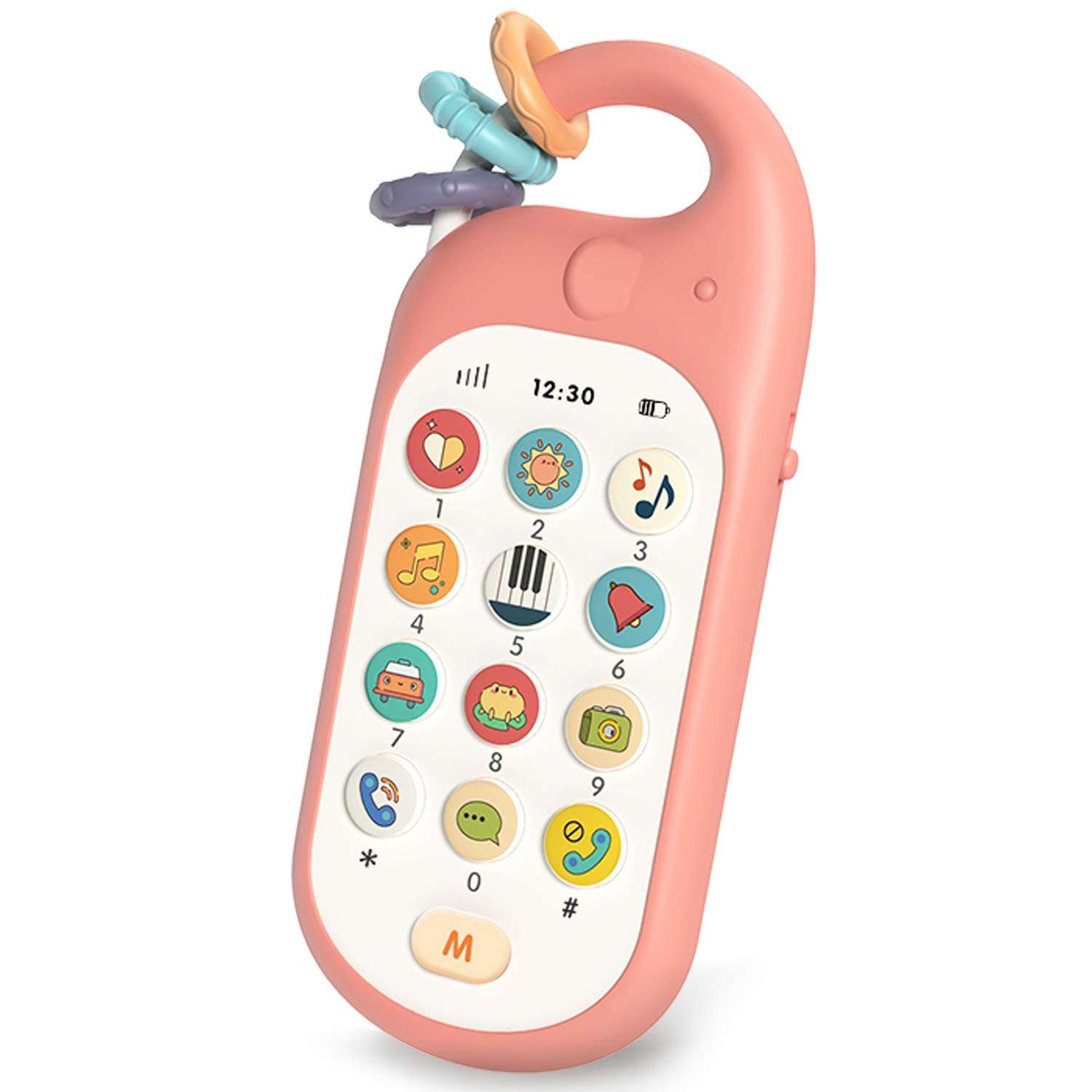 Gxi Baby Phone Toy Early Educational Toy Telephone for Learning and Play Pretend Play Phone for 1 Year Old Infant – 12 Buttons Smart Phone for Babies and Toddlers