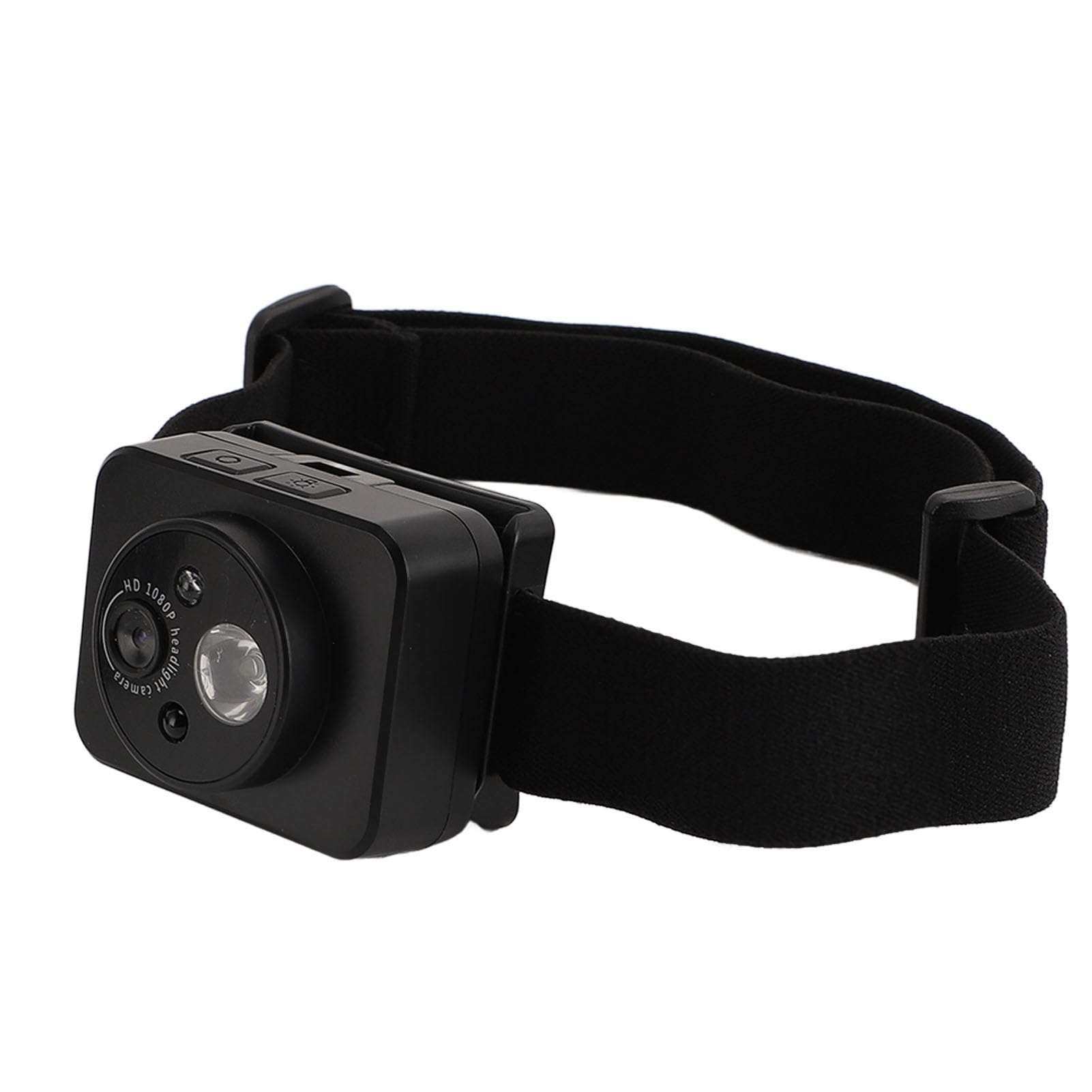 Diyeeni Headlamp Wearable Camera, 1080P Mini Head Mounted Action Camera, 45° Adjustable LED Light, Rechargeable Body Video Camcorder for Night Outdoor Cycling Running Hiking