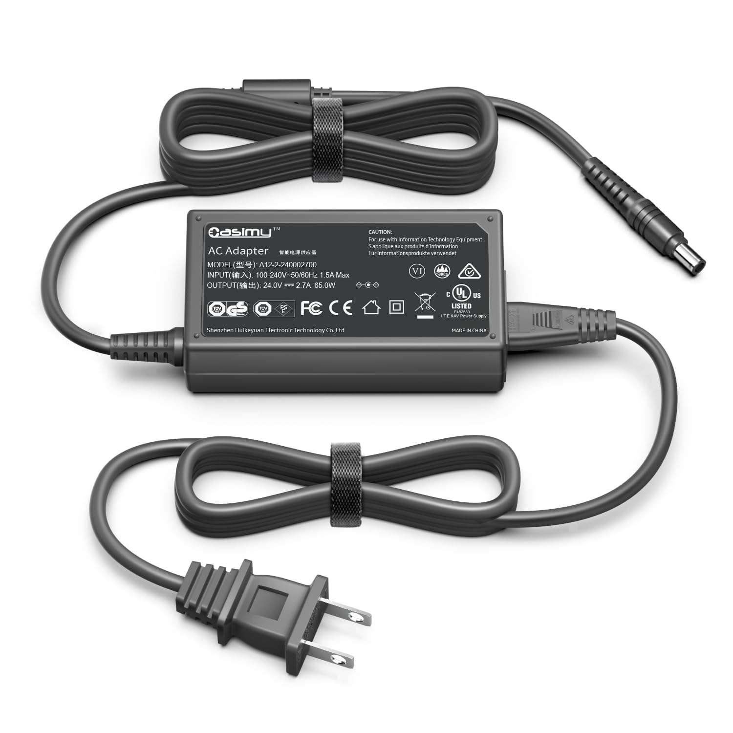 CASIMY 24V P-Touch Printer Adapter Compatible with Brother P-Touch PT-P900W/P900Wc PT-P900/P900c P950NW AD9100ESA PA-BT-4000LI ScanNCut CM650W CM900 LD1484001 ADS1500W Scanner Label Printer Power Cord