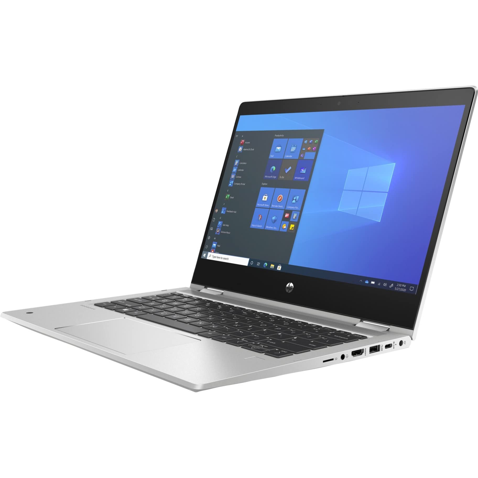 HP ProBook x360 435 G8 Touchscreen 2 in 1 Notebook - Full HD 1920 x 1080 AMD Ryzen 3 5400U Quad-core (4 Core) 2.60 GHz 8 GB RAM 256 SSD Pike Silver Aluminum SoC Windows, 13-13.99 inches