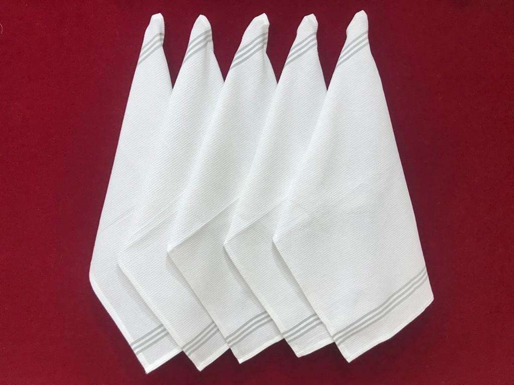 Balaji Impex 100% Cotton Kitchen Towel 5 Pcs Set Grey