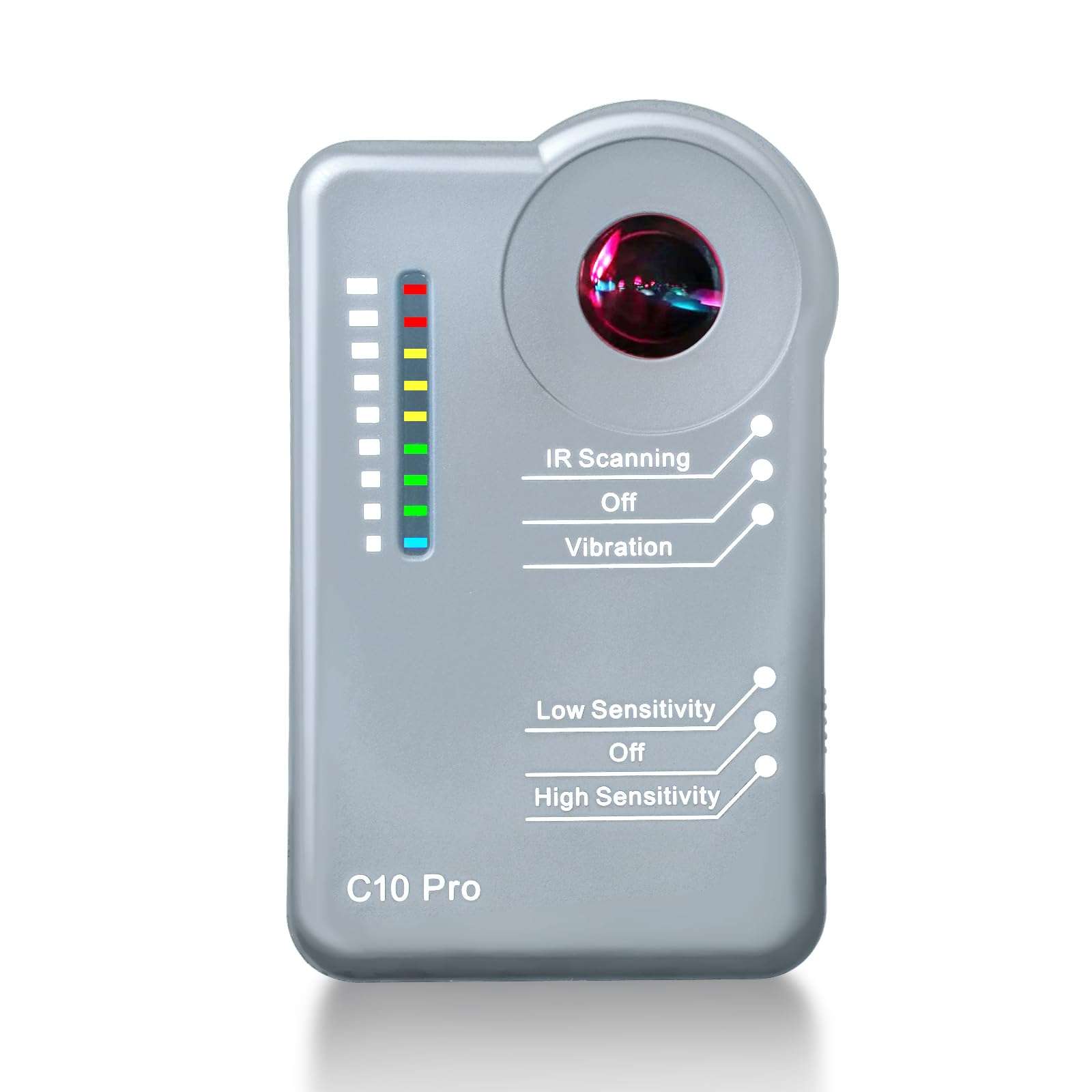 Apantimx 2025 Upgraded Camera Detector Professional Bug RF Detector Hidden Camera Finder Anti Spy Sweeper Portable GPS Tracker Listening Device Signal Scanner for Home Office Car Travel Hotel (Gray)