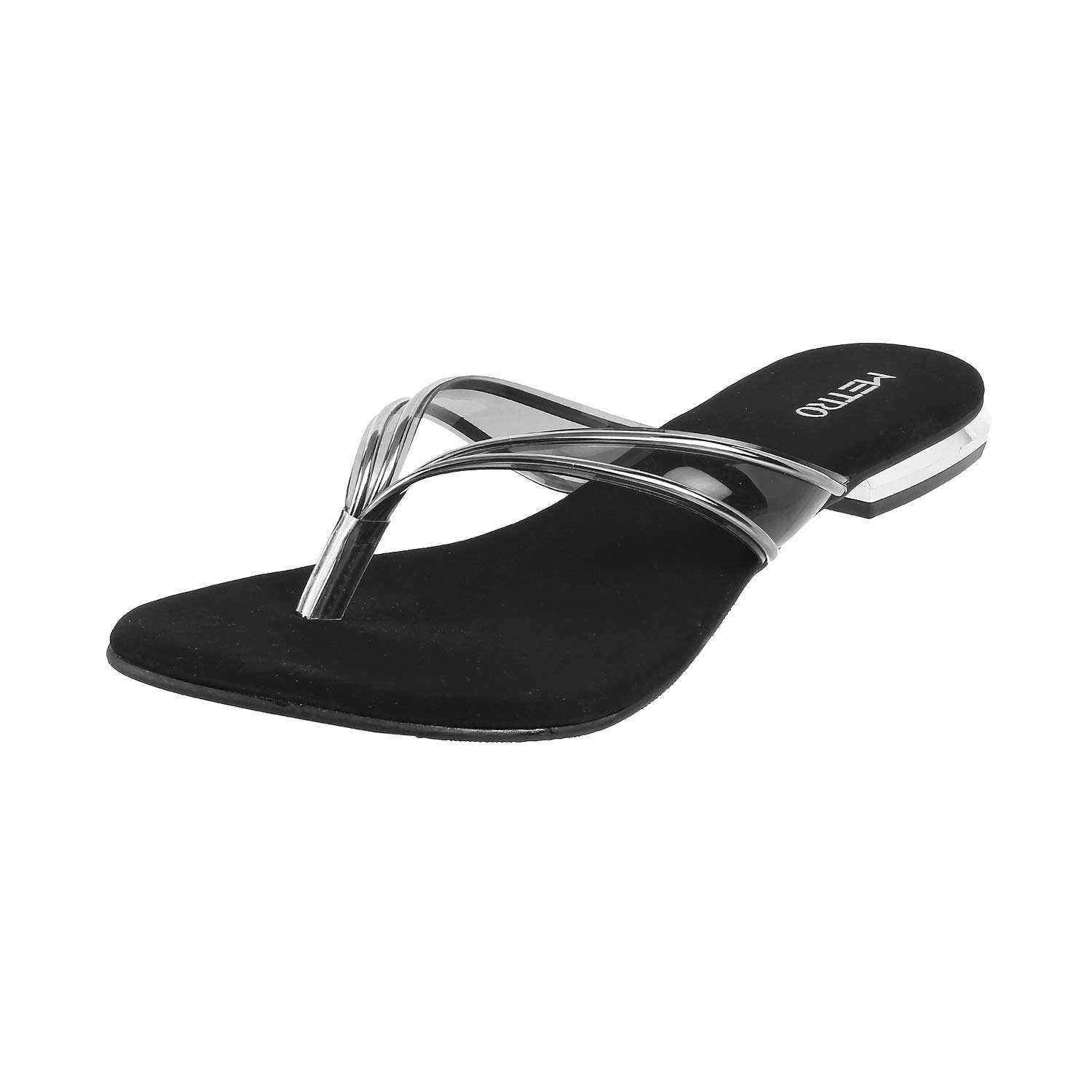 Metro Womens Synthetic Black Slippers (Size (8 UK (41 EU))