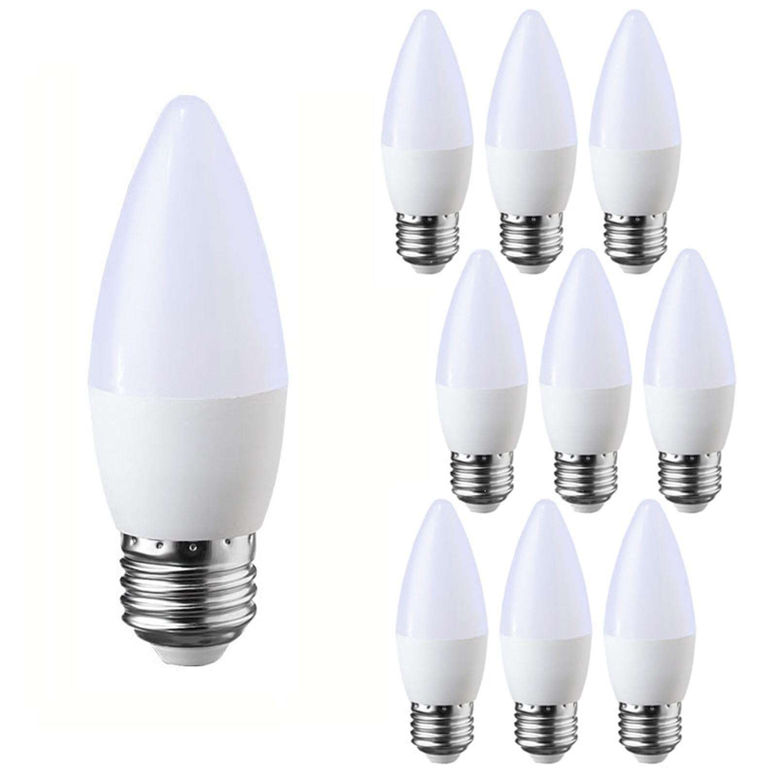 Dimmable B11 LED Candelabra Light Bulbs 40W 60W Equivalent B10 E26 Base 6W LED Chandelier Candle Light Bulbs,550LM,CRI90 10 Pack (2700K Soft White)